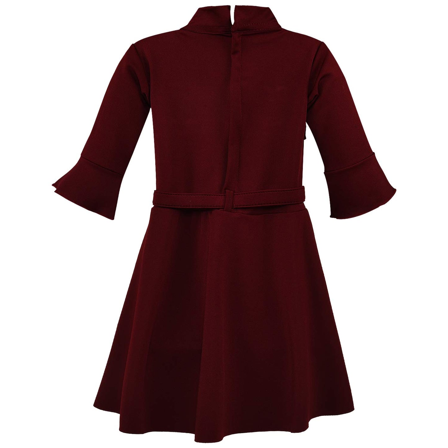 Girls A-Line Maroon Colour Dress