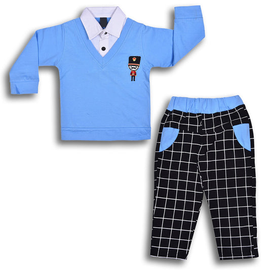 Wish Karo Cotton Clothing Set for Baby Boys hfs598blu
