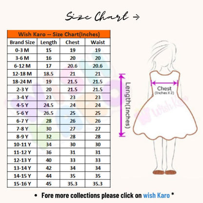 Wish Karo baby girls partywear frocks dress  bxap258rd