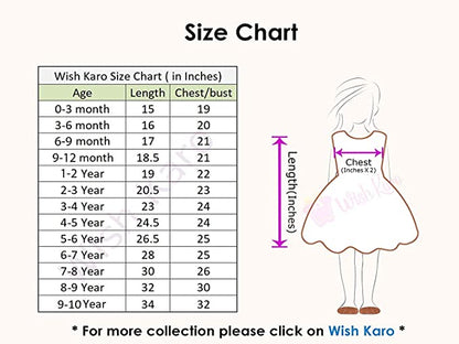 Wish Karo Baby Girls Frocks Dress-(rna009crm)
