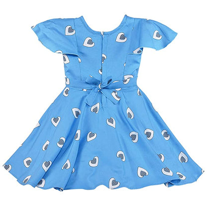 Wish Karo Baby Girls Frocks Dress-(rna010blu)