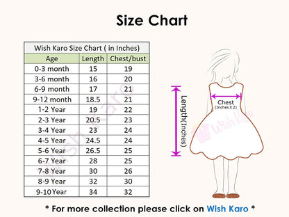 Baby Girls Dress Frock-bxa253pnk - Wish Karo Party Wear - frocks Party Wear - baby dress