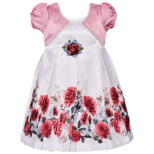 Baby Girls Frock Dress-stn728pnk - Wish Karo Party Wear - frocks Party Wear - baby dress