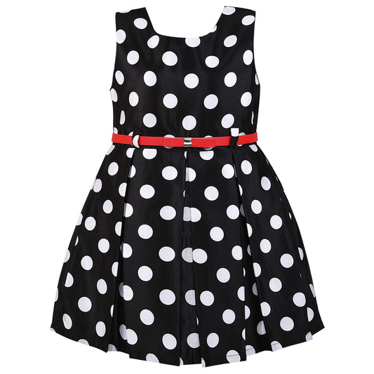 Wish Karo Baby Girls Dress Frock for Girls-(stn743blknw)