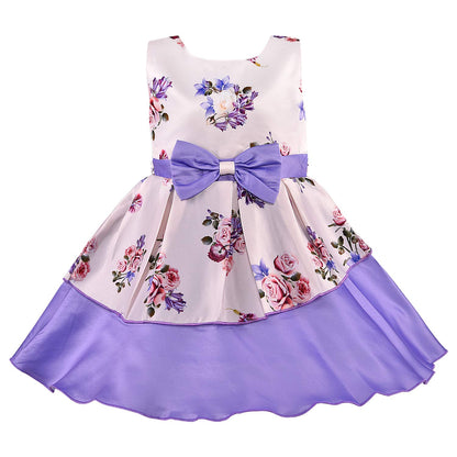 Wish Karo Baby Girls Cotton Frock Dress-(stn745pplnw)