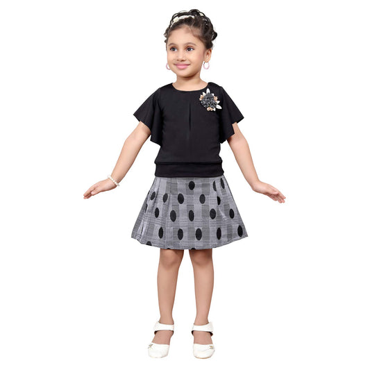 Wish Karo Baby Girls Partywear Frock Dress (stn751blk)