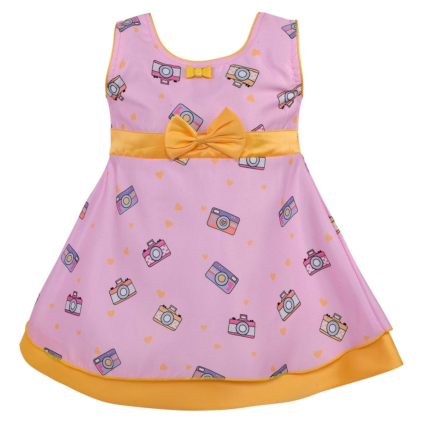 Wish Karo kids Partywear  Dress Frock (stn755bpnk)