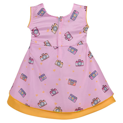 Wish Karo kids Partywear  Dress Frock (stn755bpnk)