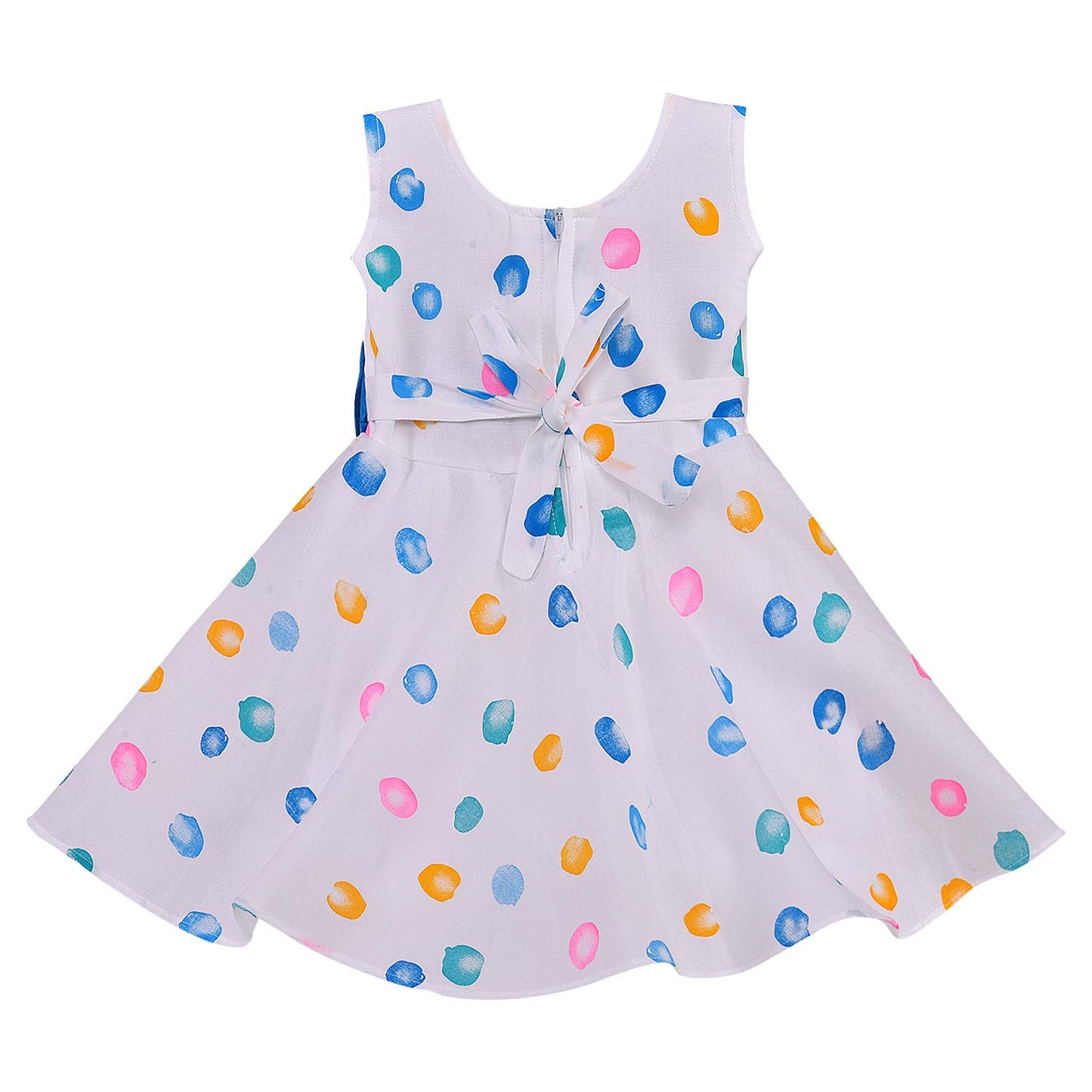 Wish Karo Kids Cotton Dress Frock (stn756blu)