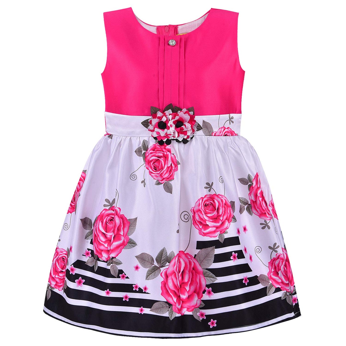 Pink Floral Printed Dress